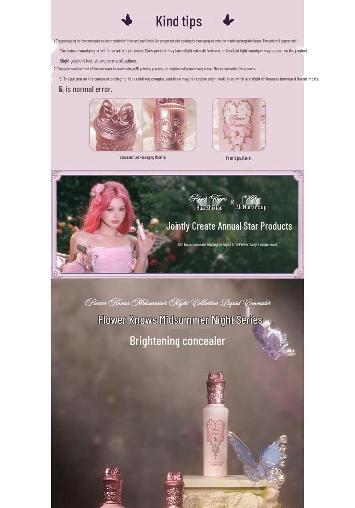 Hua Zhi Xiao Midsummer Night Concealer: Brightening, Long-lasting Coverage for Acne Scars, Dark Circles, and Blemishes