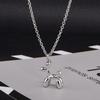Tuku Bouncy Ins Balloon Dog Necklace Couple Men's and Women's Pendant Chain Tide Titanium Steel Chain Sweater Chain with Accessories