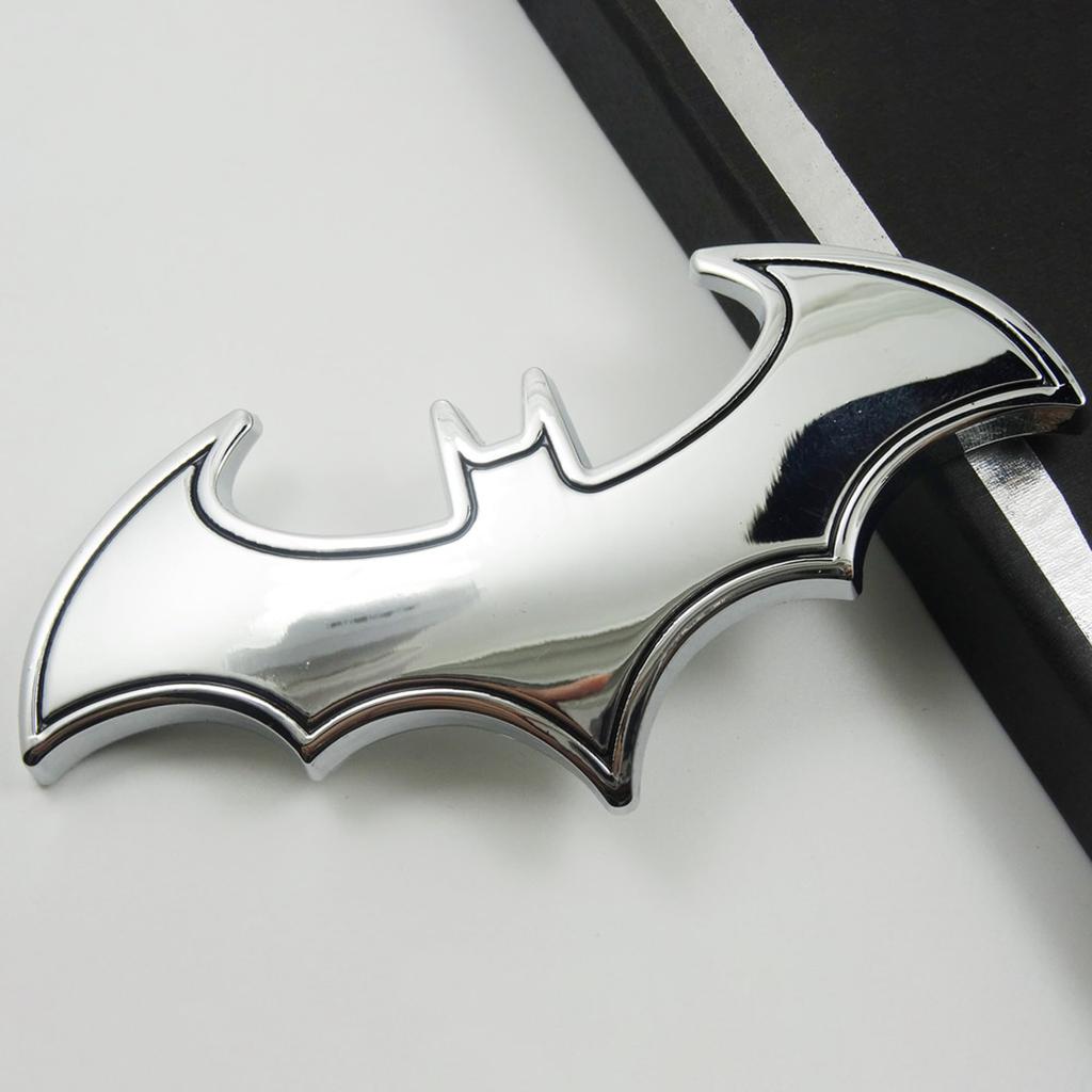 KRGNPLE Car Stickers Character Car Sticker Zinc Alloy Stick-on 3D Waterproof Personality Decoration Easy Installation (Bat Design)