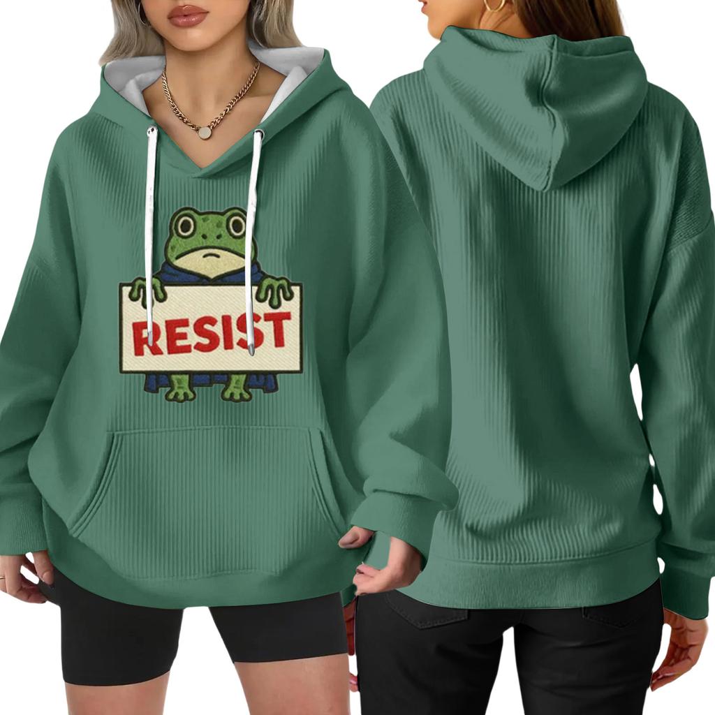 Women's Fashion Casual Long Sleeve Loose Printed Pullover Sports Long Sleeve Sweatshirt