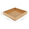 Japanese Style Rectangular Fruit Tea Food Serving Tray for Restaurant Home (19.3*19.3*3cm)