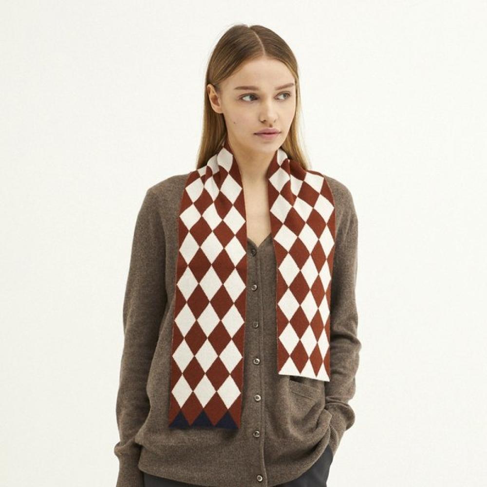 Dal Cashmere Double Sided Cashmere Scarf Beige Brown Single option