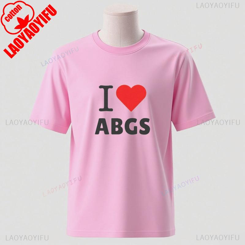 Funny Meme TShirt I Love Heart ABGs Funny Oddly Specific Joke Tee Trendy Gift Viral Prank Tiktok Twitter TShirt Cotton Tee Tops