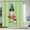 Funny Gnome Shower Curtain Cute Cat Decor Bathroom Set Holiday Home Decor Festive Pattern Quirky Shower Curtain Unique Gift Idea