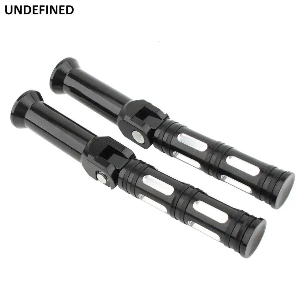 Motorcycle Black Foot Pegs CNC Rear Footrest Support Brackets for Harley Softail Fat Boy Breakout Street Bob Sport Glide 2018-20