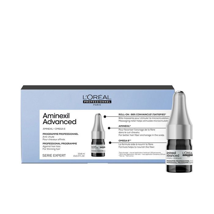 Ampoules AMINEXIL ADVANCED Enrichies En Actifs Dermatologiques Pour Cheveux 10 X 6 Ml