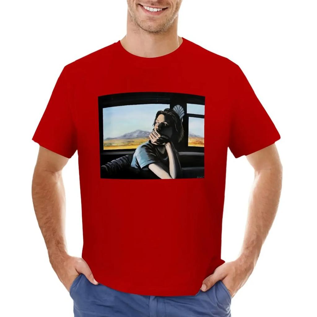 Trevor Moore Original Acrylic Painting T-shirt boys animal print aesthetic clothes slim fit t shirts for