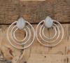 Solid 925 Sterling Silver Moonstone gemstone Stud Earring Handmade Jewelry Gift For Her Boho Jewelry