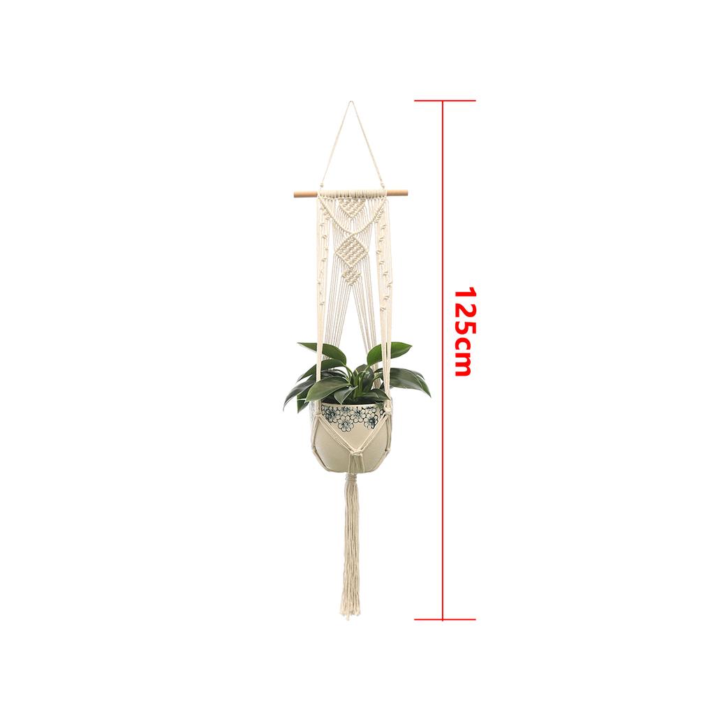 Hanging Plant Handmade Macrame Plant Hanger Flower Pot Planter Hanger Wall Decor Courtyard Garden Hanging Planter Hanging Basket
