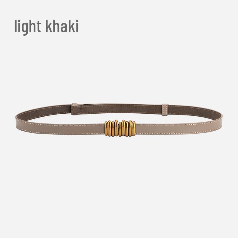 

Регулируемый женский ремень-платье из натуральной кожи Caterpillar - Тонкий модный пояс Adjustable 56cm - 100cm