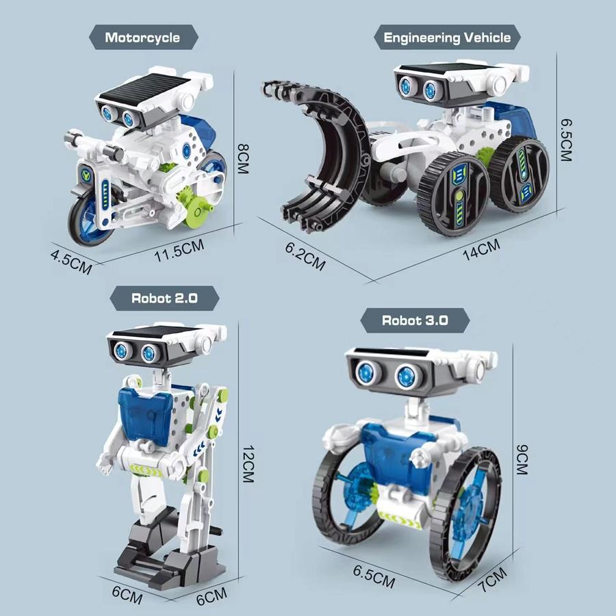 12 in 1 Science Experiment Solar Robot Toy DIY Building Powered Learning Tool Education Robots Technological Gadgets Kit for Kid