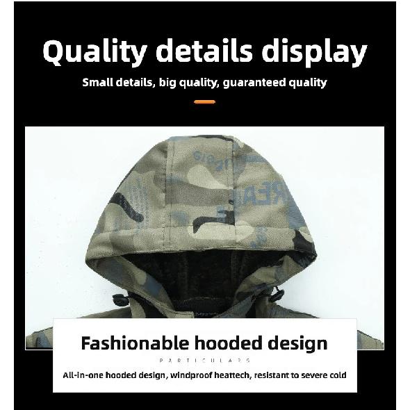 New Winter Velvet Labor Insurance Work Clothes, Camouflage Clothes, Electric Welding Factory Clothes, Autumn and Winter Military