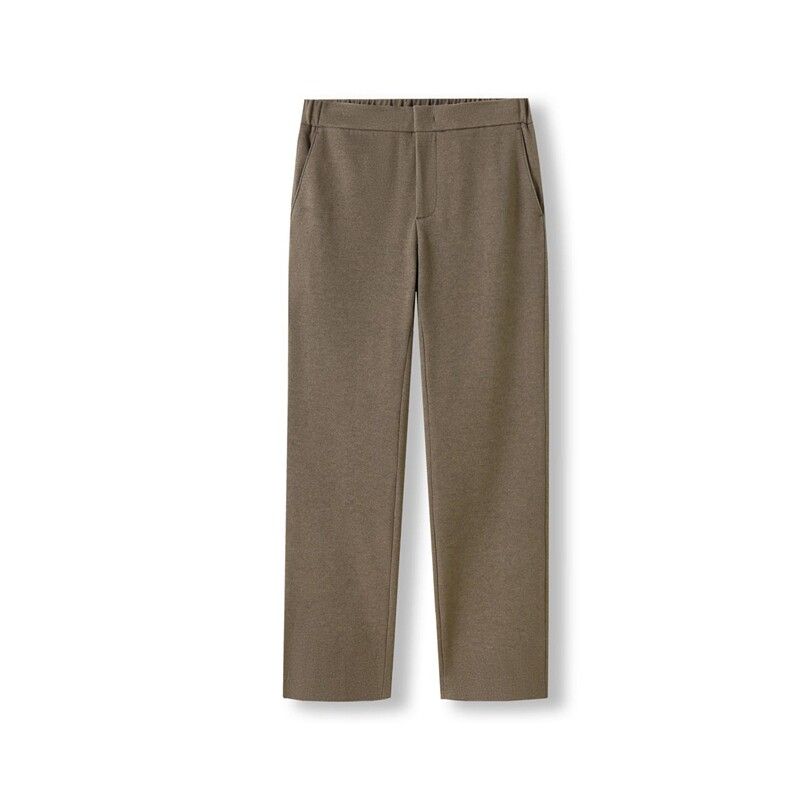 Light Luxury Minimalist Old Money Style Merino Wool and Silk Acetate Casual Pants Men's Woolen Trousers Export Men's Long Pants