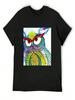 Neon Midnight Spring Owl T-Shirt Summer Tops Blue Archive Vintage Short Sleeve Tee Unisex
