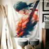 Roronoa Zoro Wall Tapestry Aesthetic Wall Hanging Printed Fabric Blanket Decorative Tapestries For Bedroom Living Room Home Decor