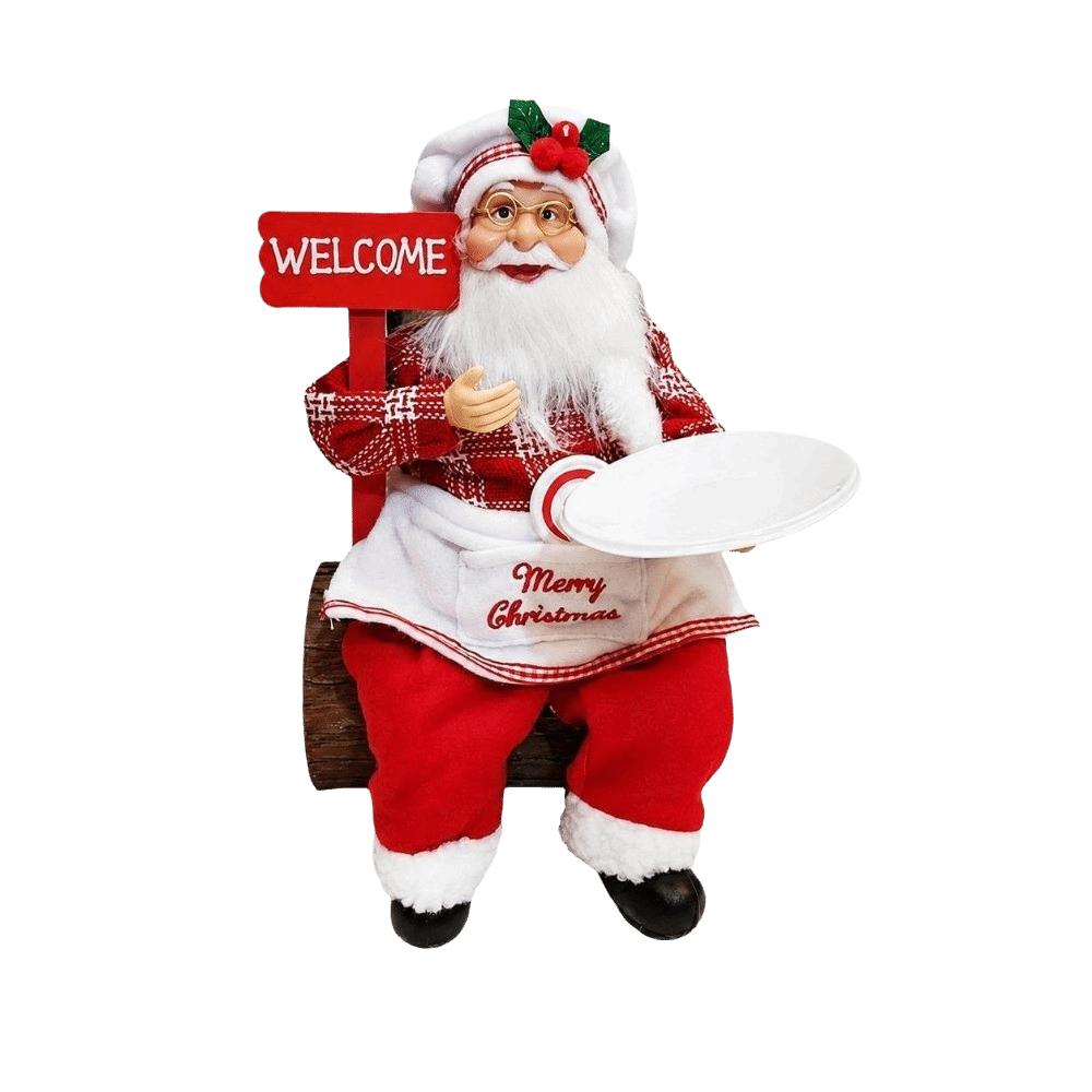 Figurine Santa Claus Doll Toy 12 Inch Christmas Decorations Gift For Friends