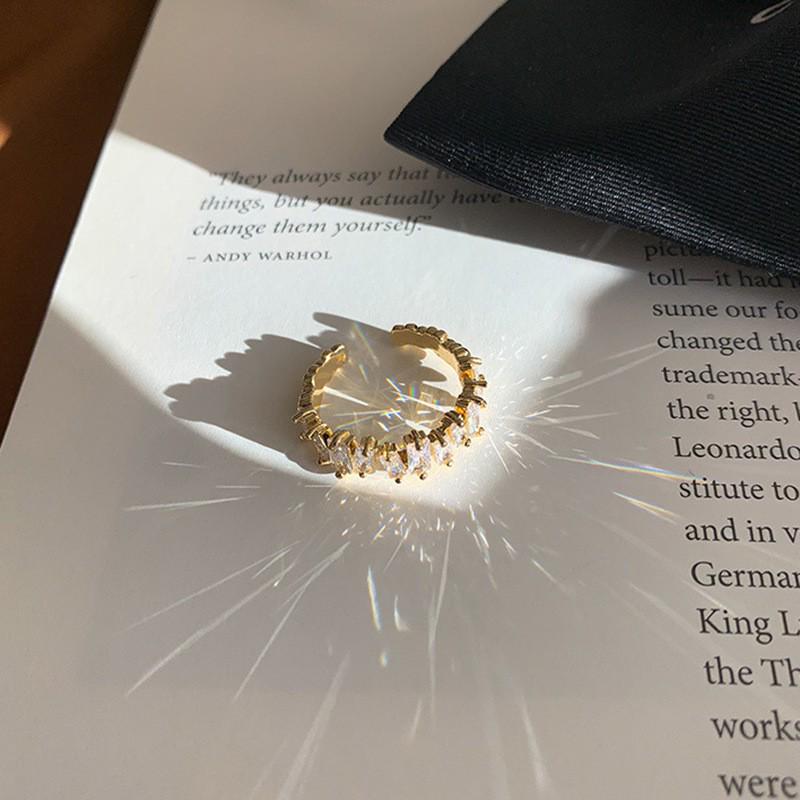 Anillo de Camelia con Pedrería Retro - Joyería de Moda para Mujer para el Dedo Índice con Forma de Flor de Rosa
