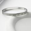 Titanium Steel Bracelet Creative Simple Corrosion Note Grid Pattern Buckle Couple Bracelet