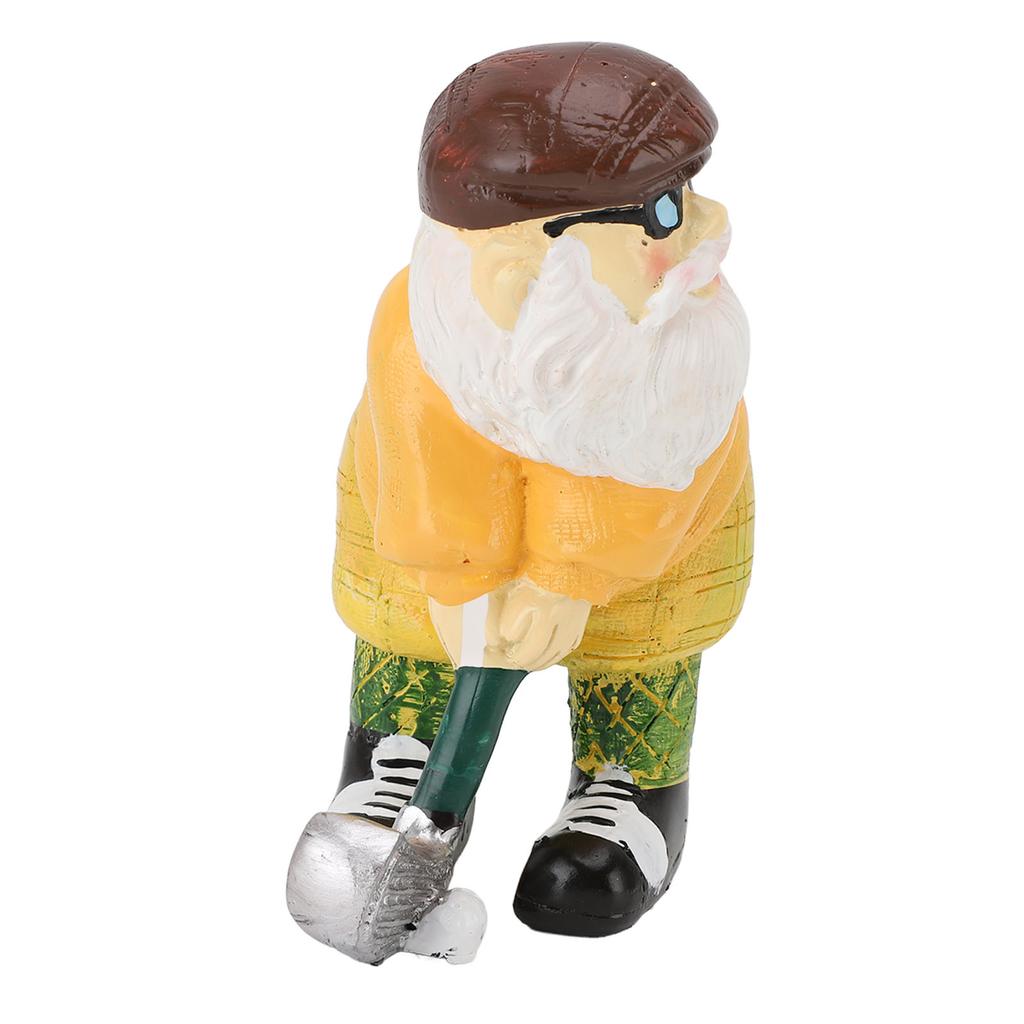 Garden Gnome Ornament Cute Vintage Resin Gnome Statue for Outdoor Yard Decoration