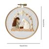 Christmas Cross Stitch Embroidery Kit Includes Hoop Cloth Threads Handmade Sewing Art Craft Kit DIY Embroidery Kit for Beginners