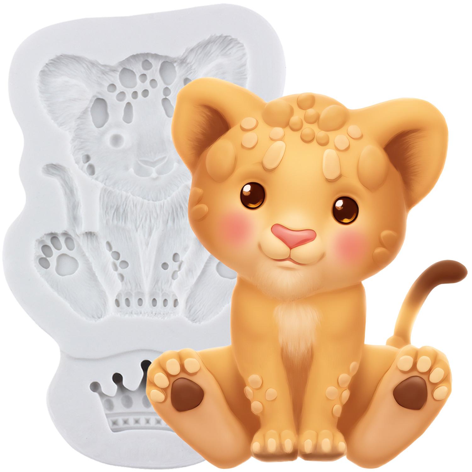 

Lion Silicone Molds Lion Fondant Mold Cake Decorating Tools Cupcake Topper Chocolate Candy Craft Gum Paste Polymer Clay