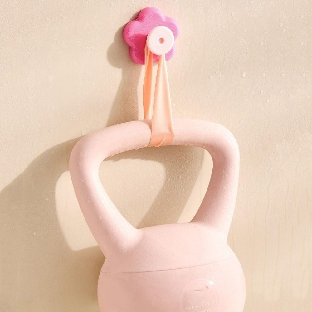 4PCS Decorative Suction Cup Hook Punch-Free Key Hangers Practical Towel Hanger  Door Back