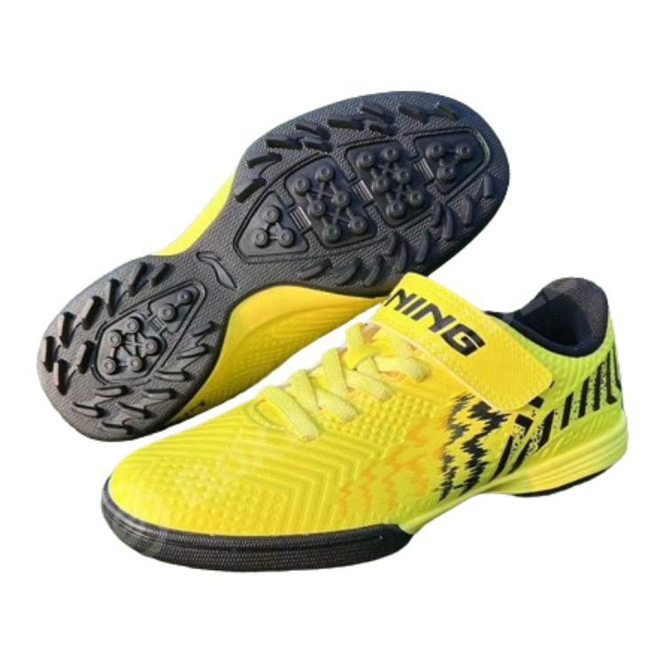 Li-Ning Comfortable Simple Non-Slip Durable Low-Top Kids Soccer Shoes Kids Sneaker Yellow Black YKGU008-7