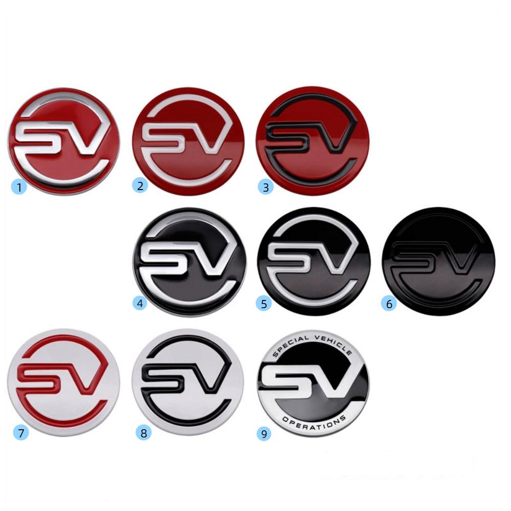 1Pcs Metal SV Car B-pillar Rear Trunk Emblem Badge Decorative Stickers For Range HSE DEF Rover Evoque Velar Discovery