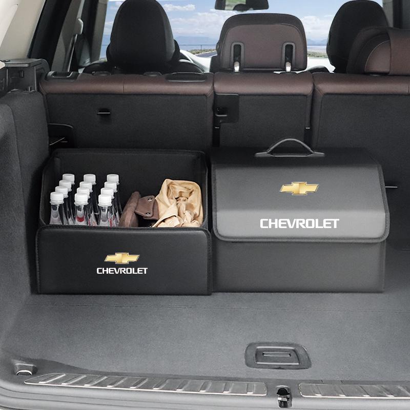 Car Trunk Storage Bag Leather Camping Box Collapsible For Chevrolet Z71 Aveo Impala Lacetti Malibu Sail SS Cruze Sonic Silverado