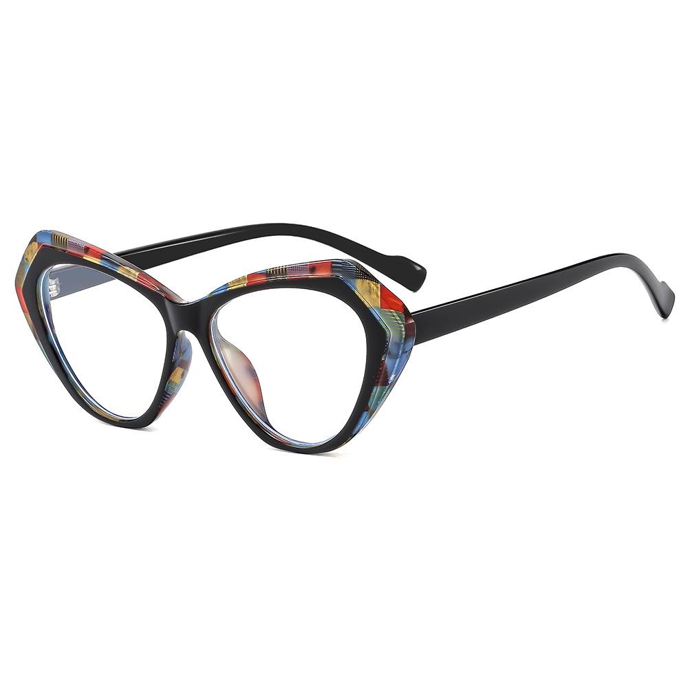 Irregular Cat Eye Reading Glasses Double Colors Frame Ultralight Computer Presbyopia Eyewear Spring Hinge Women'S Glasses
