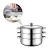 3-Layer Stainless Steel Soup Steamer 30Cm Extra Thick Steam Pot for Home Cooking Steamer Cooker Kitchen Tool Soup Steam Pot