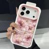 Leather Texture TPU Phone Case For iPhone 17 17e 16e 16 15 Pro Max 14 13 Pro Max 11 Blue Flower Printed Soft Silicone Back Cover
