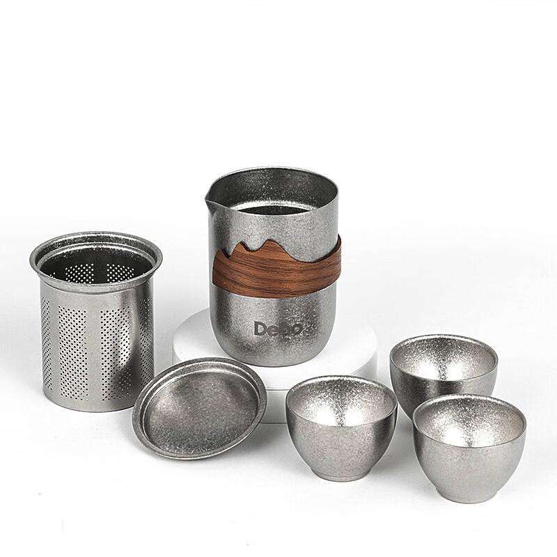 Debo Crystallized Titanium Teacup Set
