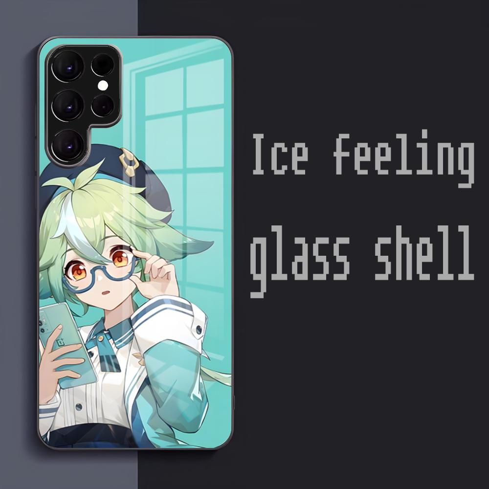 Sucrose Phone Case For Samsung S25 S24 S23 S22 S21 S20 Plus Ultra Note20 Glass Phone Case Popular Premium