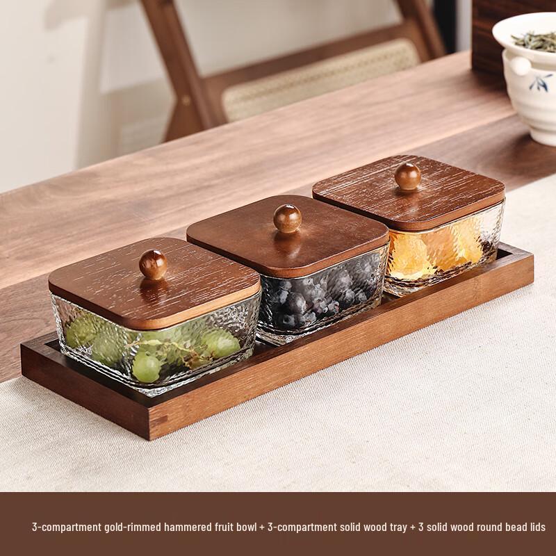 Chinese Style Glass Serving Platter with Lid