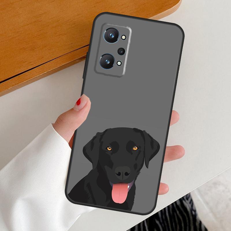 Black Labrador Dog For Realme 15 GT7 Pro GT6 10 11 12 13 14 Pro Plus C65 C67 C63 C61 C51 C53 C35 C75 C55 Case