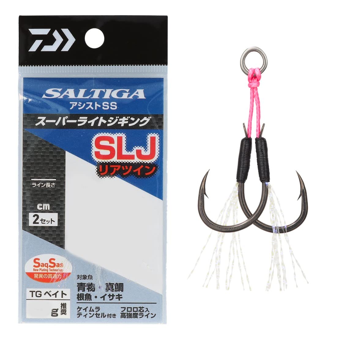 

Daiwa Saltiga Assist SS SLJ Rear Twin Thick Shaft LL Assist Hook for Super Light Jigging