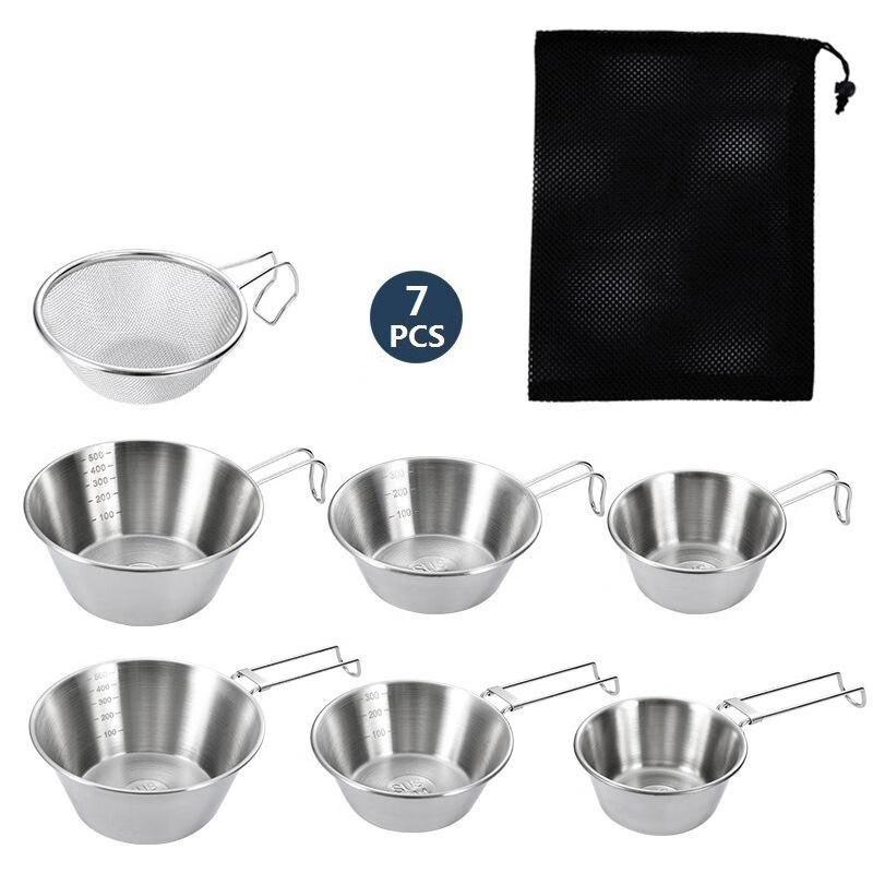 Outdoor Stainless Steel Folding Bowl Set
