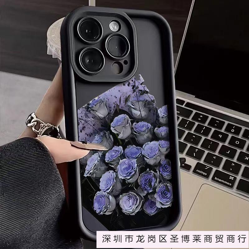 Art Dark Night Rose for Iphone16pro Mobile Phone Case Apple 15 Anti-drop 14/13promax New 12