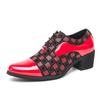 Luxury Brand Banquet Pointed Dress Shoes Men's Height Increasing Shoes Hot Selling Red Men's Groom Wedding Shoes Free Delivery
