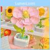 Sunflower Lotus Rose Lily Of The Valley Hyacinth Flowerpot Building Gift Blocks