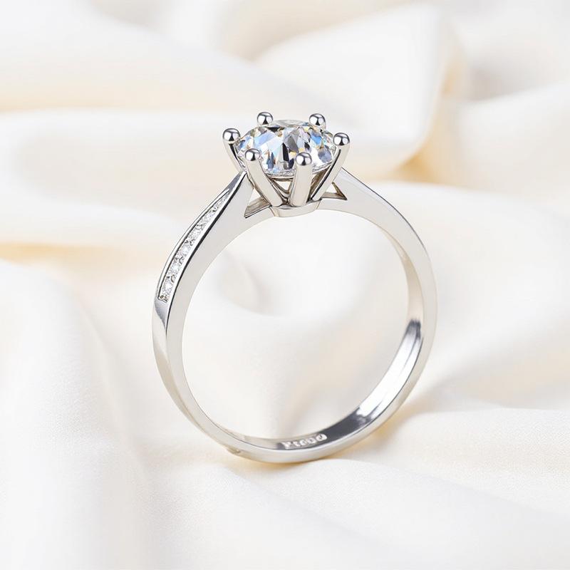 Silve Gorgeous Shiny Stone Ring For Women Engagement Wedding Luxury High Quality Fine Jewelry