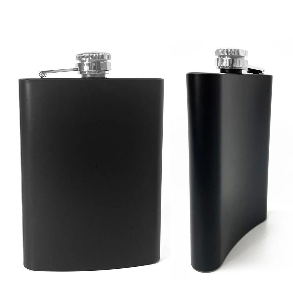 1Pc 8oz Portable Stainless Steel Hip Flask Flagon Whiskey Wine Pot Leather Cover Bottle Funnel Travel Tour Drinkware Wine Cup