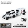 1:64 Mini Precision Alloy RC Off-Road Car with Trailer, Adjustable Speed, 2.4G Charging