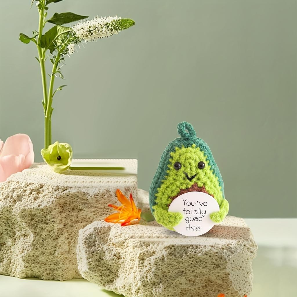 Ręcznie robiony pozytywny ziemniak, emocjonalne wsparcie ogórek kiszony ziemniak miękka wełna dziergana zabawka dekoracja uroczy prezent na urodziny dla współpracownika na imprezę