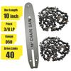 Remington için Yedek Kılavuz Çubuklu 10 İnç Zincirli Testere Zinciri 3/8" LP Diş Aralığı .050" Kalınlık 40 Sürücü Bağlantısı Bahçe Aleti Parçaları
