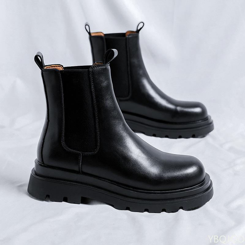Spring Autumn New Boots for Men Simple Comfortable Versatile Thick Sole High Height Wear Resistant Anti Slip Men's Boots