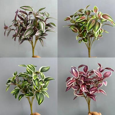 Simulation Green Mesh Leaves Plastic Plants Floral Auditorium Decorative Artificial Plant Sweet Potato Leaf Wedding Decoration
