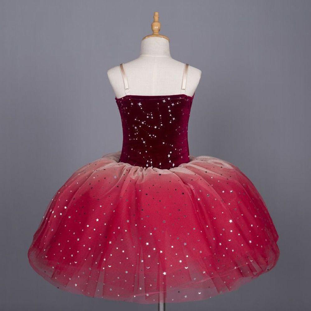 Adjustable Straps Kids Ballet Dress Sequin Princess Dress Fashion Ballet Tutu  Kids Girls