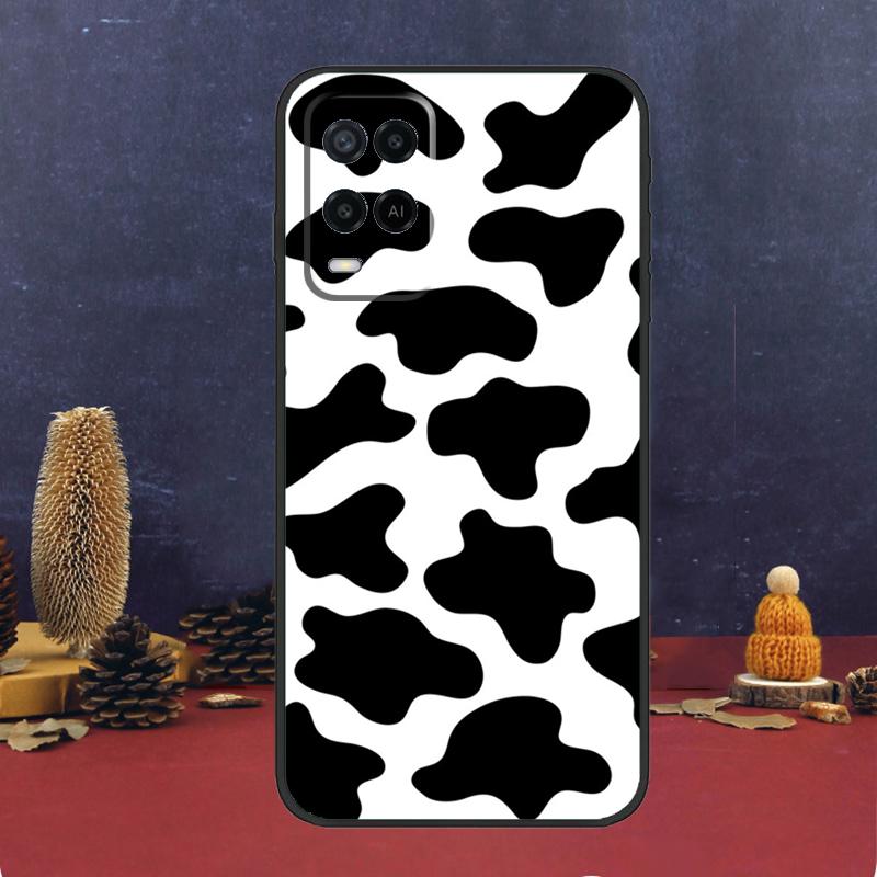 White Black Cow Print Case For Oppo A94 A74 A54 A15 A17 A57 A6 A5 Pro A16 A76 A96 A40 A60 A80 A18 A38 A58 A78 A98